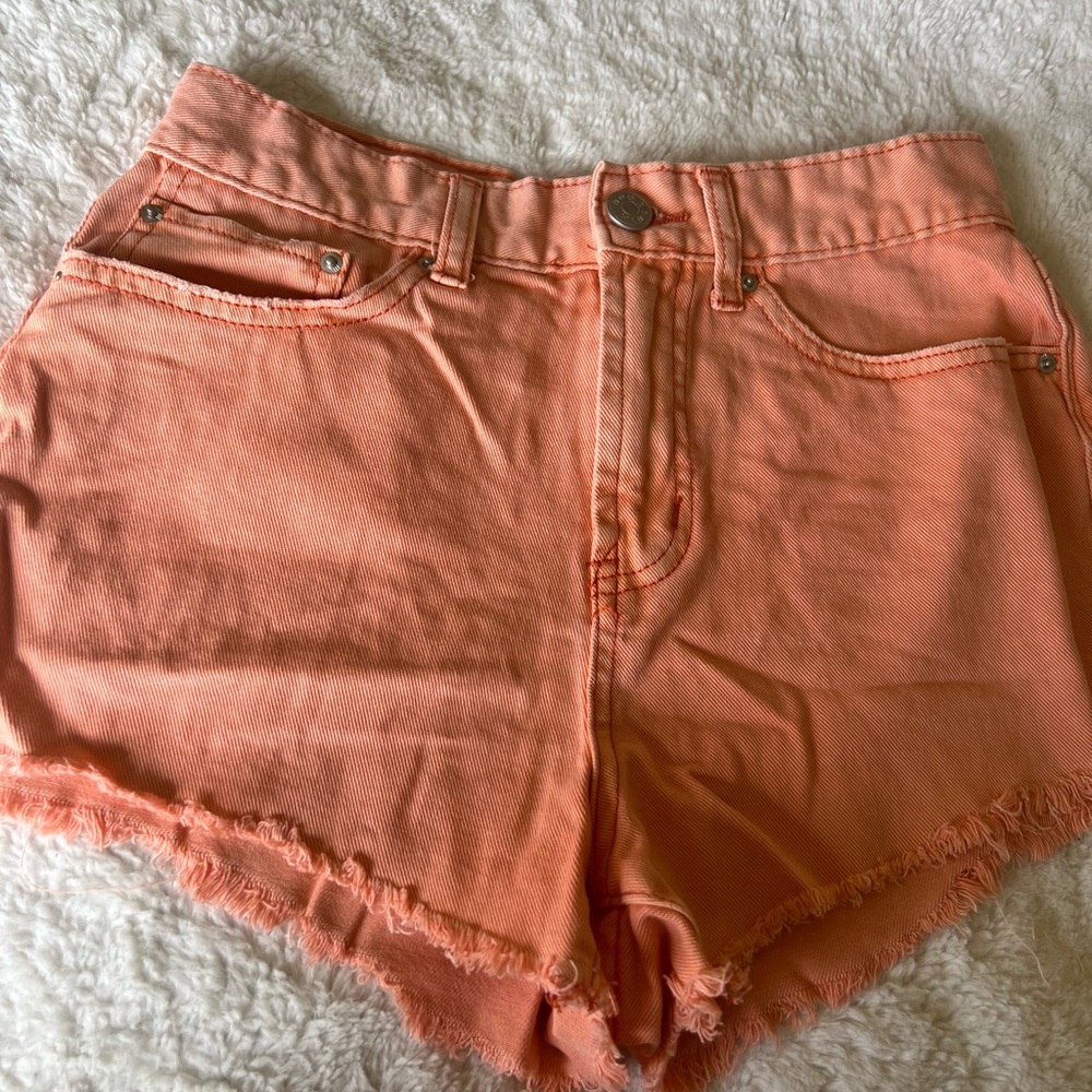 BDG Urban Outfitters Girldfriend High Rise Orange  denim short size 27W